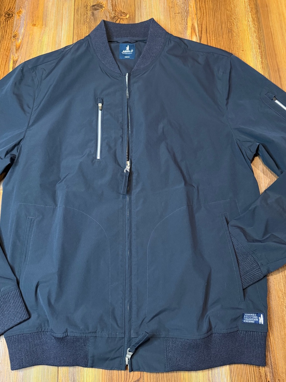 Johnnie-O Corsair Bomber Jacket Men’s M Night Shadow Water Resistant NWOT